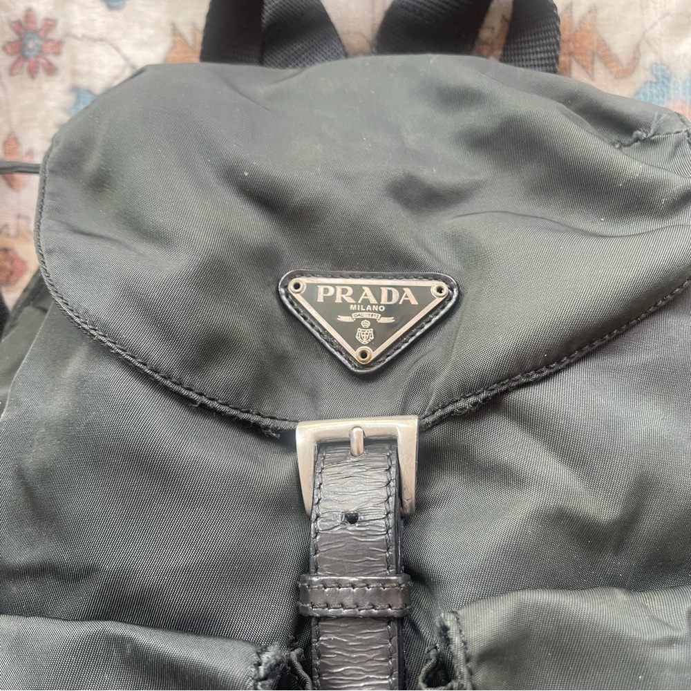 Prada Black Nylon Vintage Grey Backpack - Picture 2 of 16